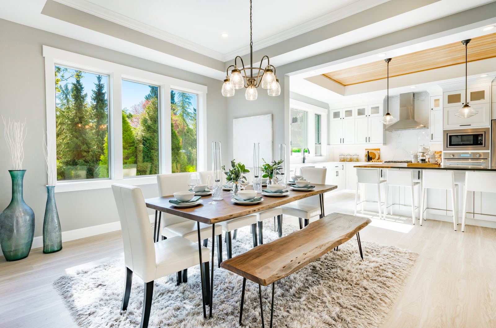 Bright modern dining room
